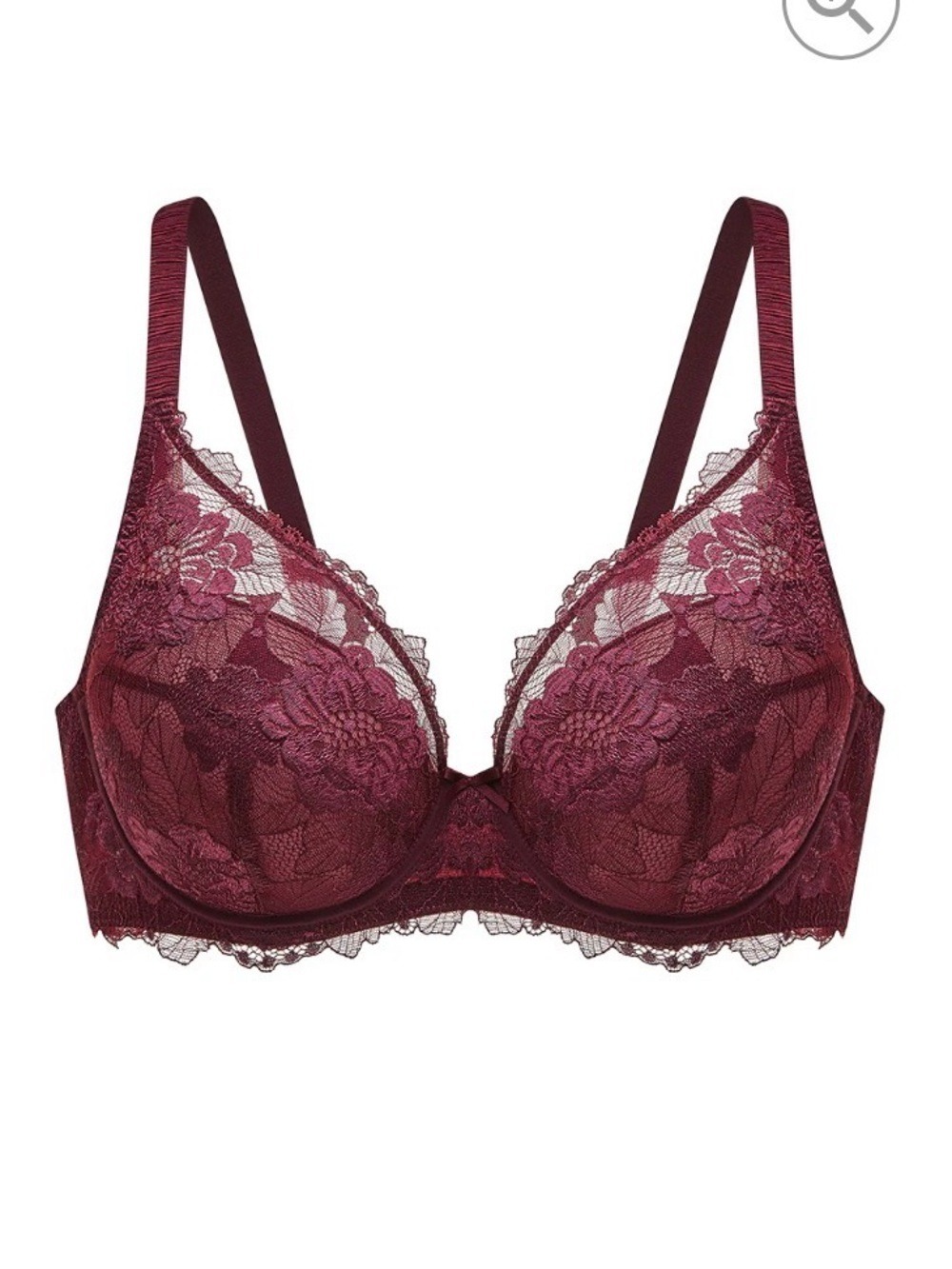 Understance Annette FlexWire Padded Plunge Bra in Wine 40D